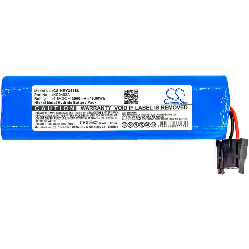 4.8V, 2000mAh, Ni-MH Battery fits Kinryo, Kc3411a, Kc3411b, 9.6Wh