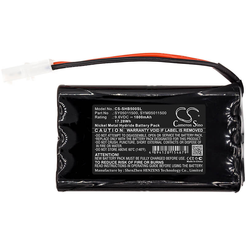 9.6V, 1800mAh, Ni-MH Battery fits Symtech, Cva-3ez, Hba-5, 17.28Wh