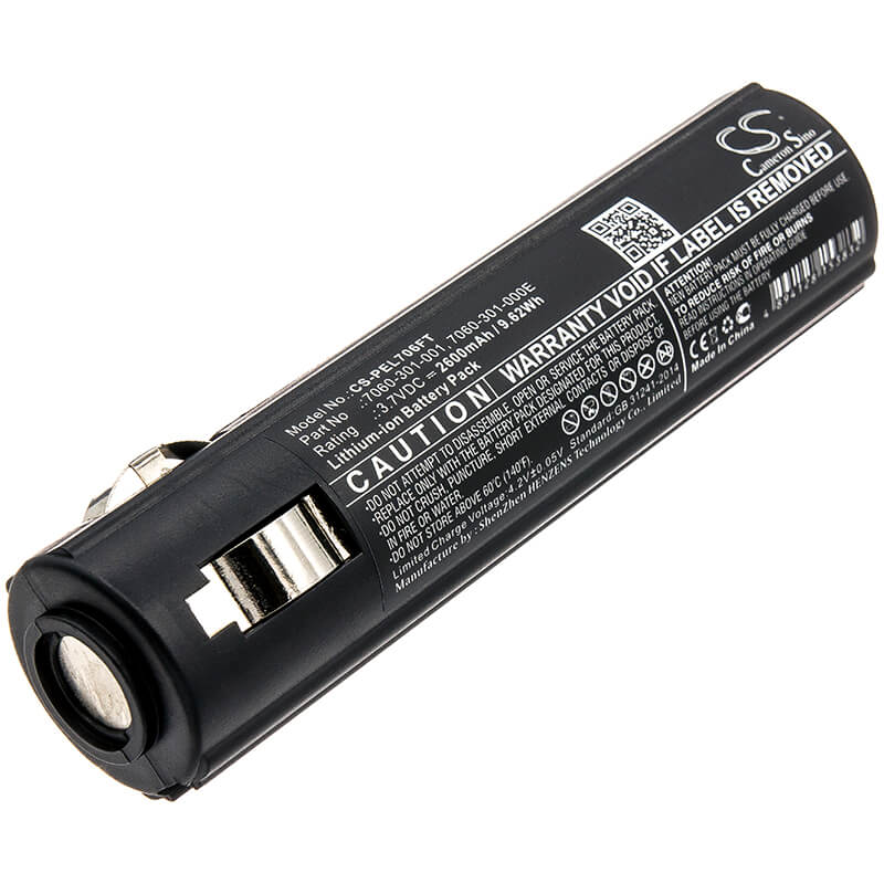 3.7V, 2600mAh, Li-ion Battery fits Pelican, 7060, 7069, 9.62Wh