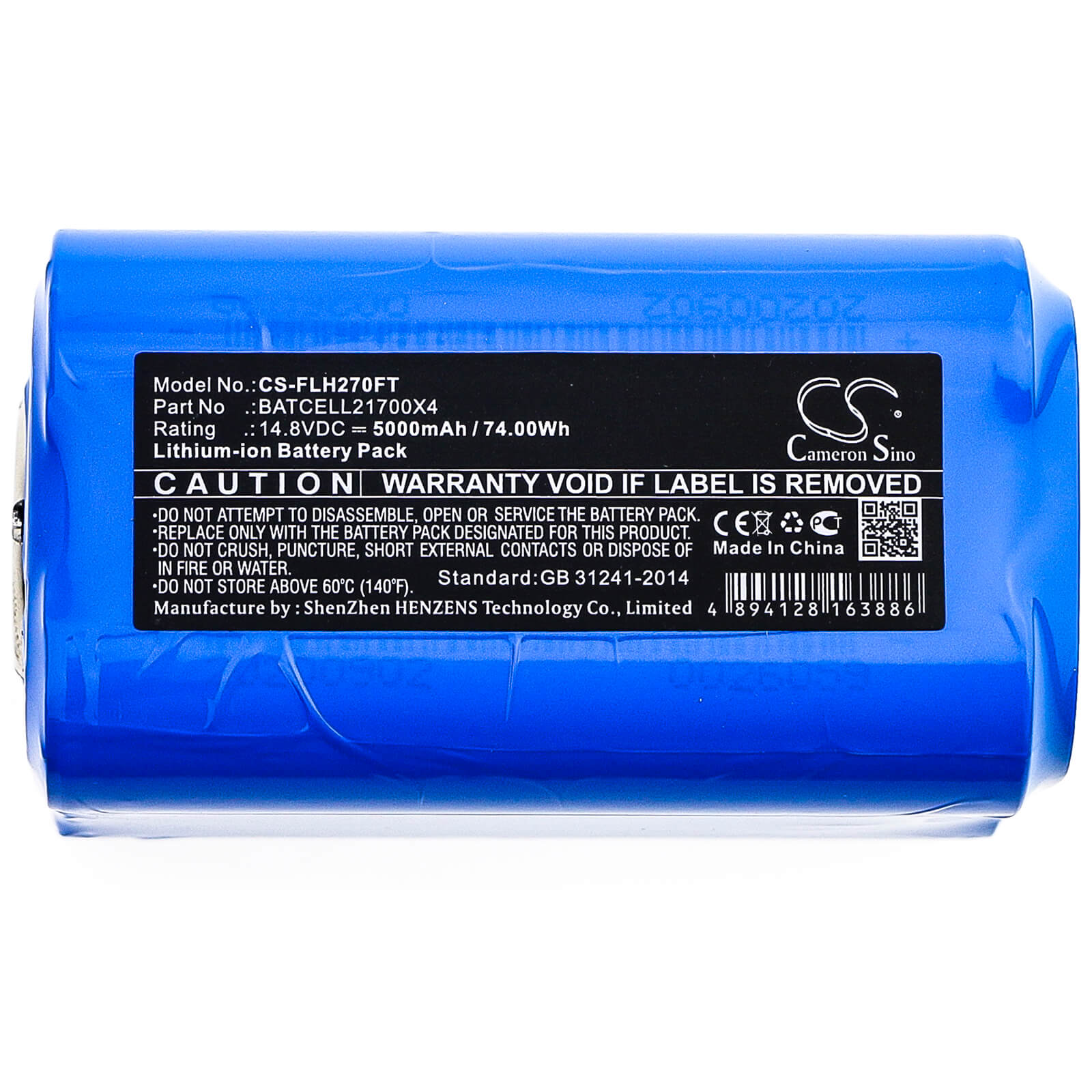 14.8V, 5000mAh, Li-ion Battery fits Bigblue, Cb6500p, Cb9000p, 74Wh