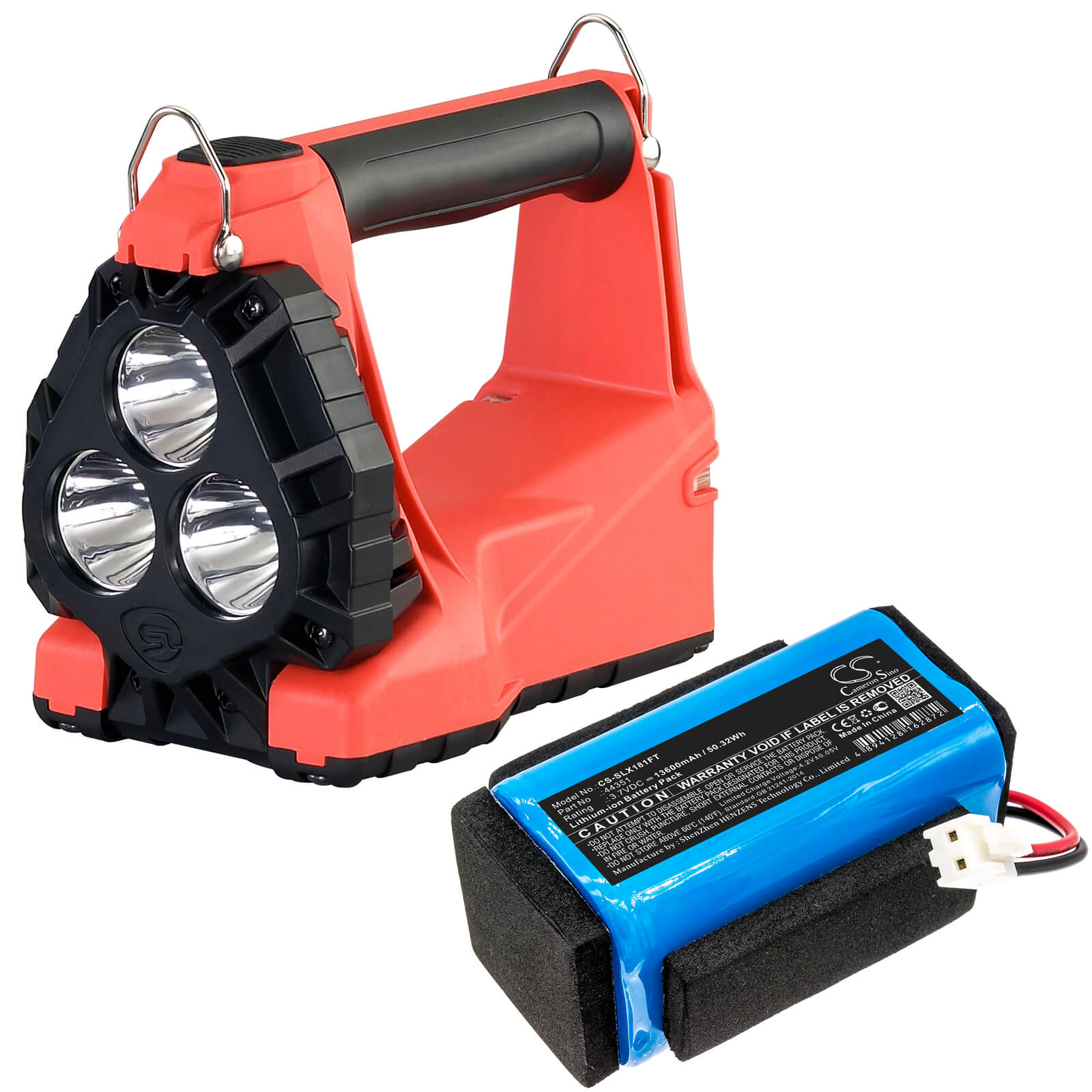3.7V, 13600mAh, Li-ion Battery fits Streamlight, Vulcan 180, 50.32Wh