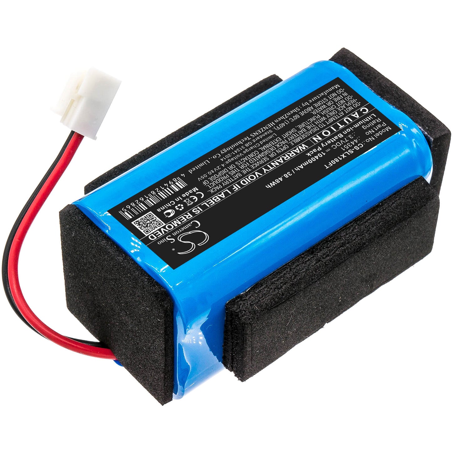 3.7V, 10400mAh, Li-ion Battery fits Streamlight, Vulcan 180, 38.48Wh
