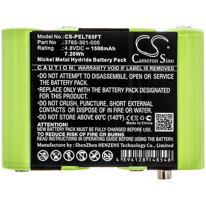 4.8V, 1500mAh, Ni-MH Battery fits Pelican, 3715z0 Led Atex 2015, 3760z0, 7.2Wh