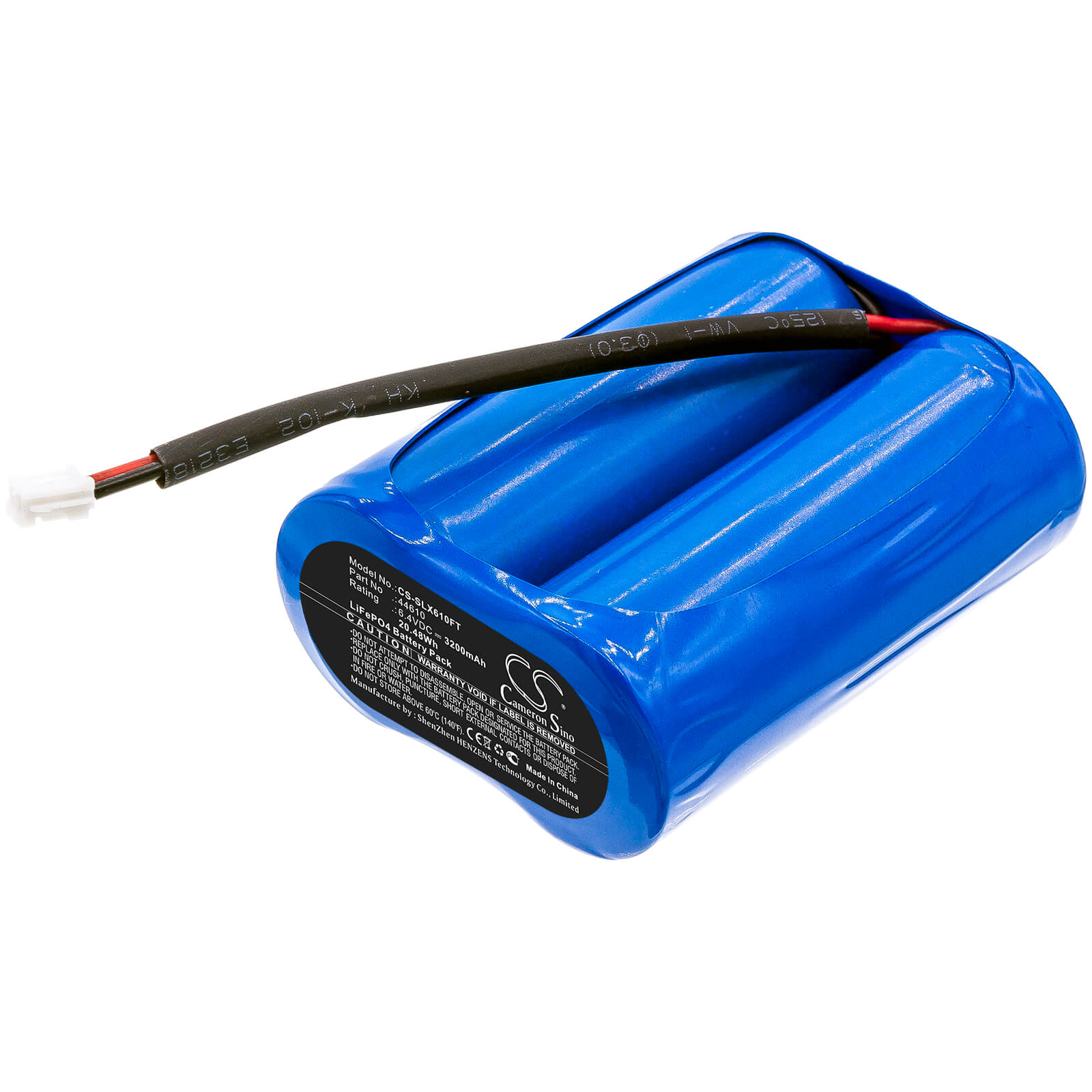 6.4V, 3200mAh, LiFePO4 Battery fits Streamlight, Fire Vulcan Led, 20.48Wh