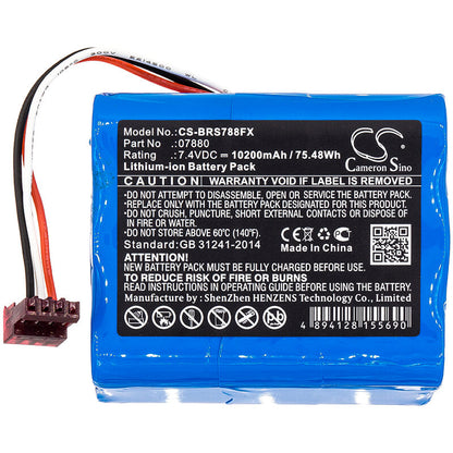 7.4V, 10200mAh, Li-ion Battery fits Bright Star, 7802, 7815, 75.48Wh