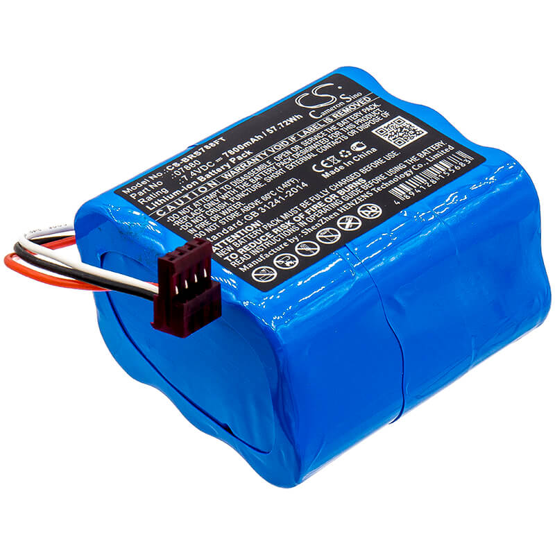7.4V, 7800mAh, Li-ion Battery fits Bright Star, 7802, 7815, 57.72Wh