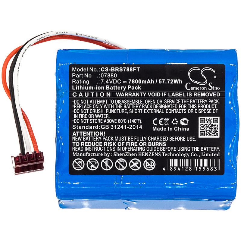 7.4V, 7800mAh, Li-ion Battery fits Bright Star, 7802, 7815, 57.72Wh