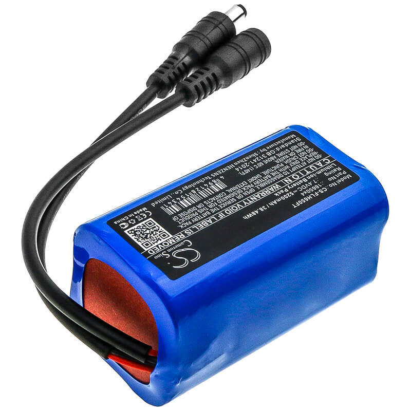 7.4V, 5200mAh, Li-ion Battery fits 18650, 18650x4, 38.48Wh