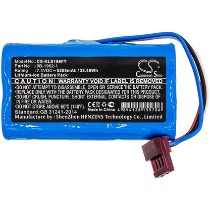 7.4V, 5200mAh, Li-ion Battery fits Koehler, 7610, 7611, 38.48Wh