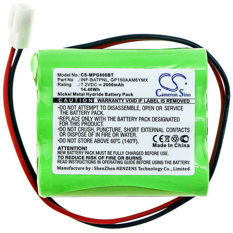7.2V, 2000mAh, Ni-MH Battery fits Esp, Infinite Prime Control Panel, 14.4Wh