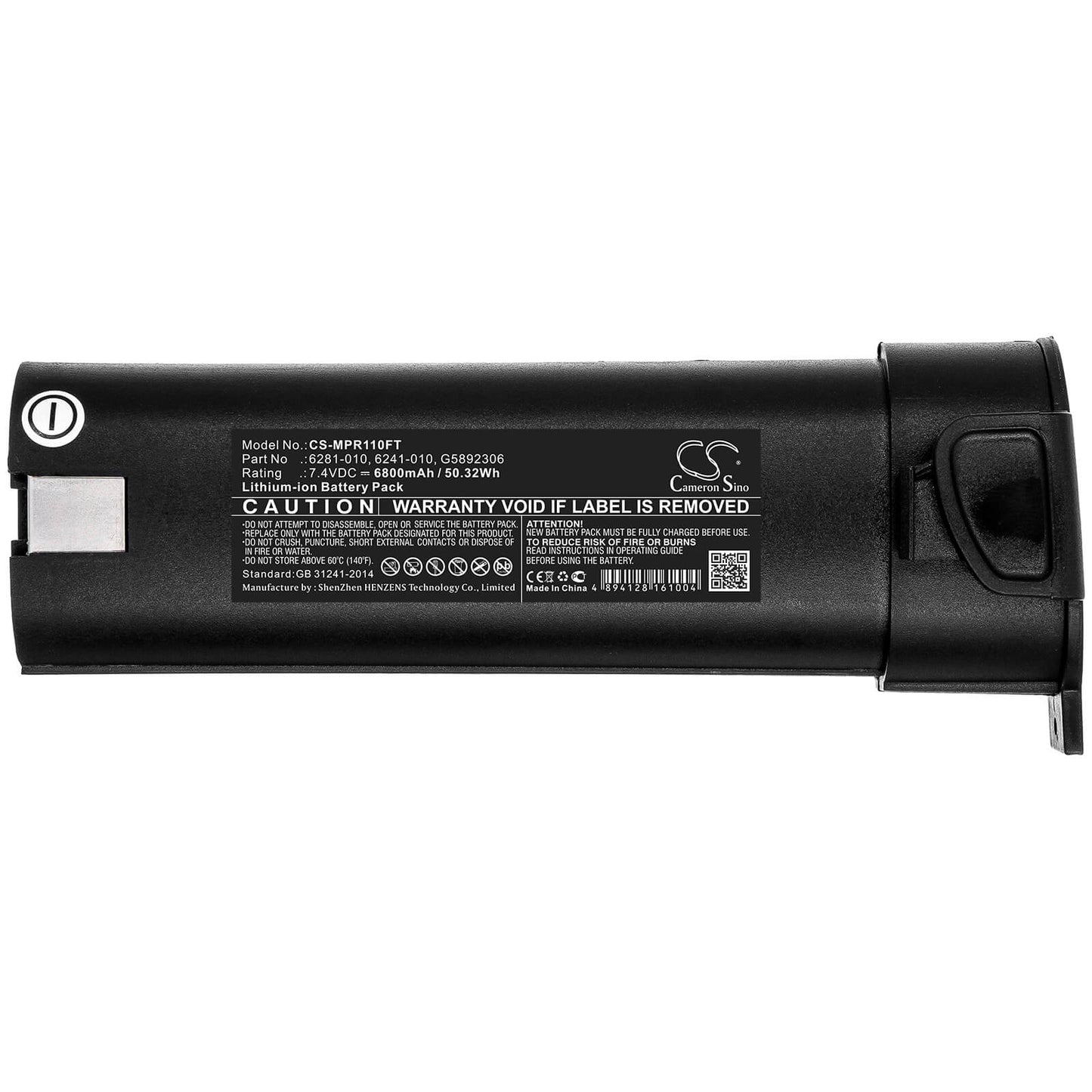 7.4V, 6800mAh, Li-ion Battery fits Monarch, Nova-pro 100 Led Stroboscopes, Nova-pro Stroboscopes, 50.32Wh