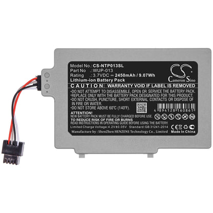3.7V, 2450mAh, Li-ion Battery fits Nintendo, Wii U, Wii U Gamepad, 9.065Wh