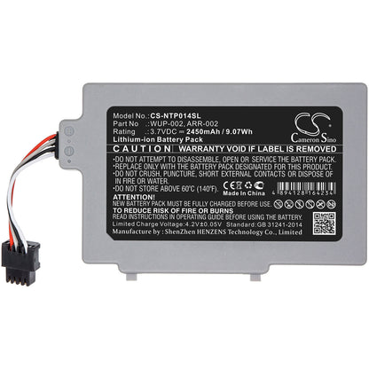 3.7V, 2450mAh, Li-ion Battery fits Nintendo, Wii U 8g, Wii U 8g Gamepad, 9.065Wh