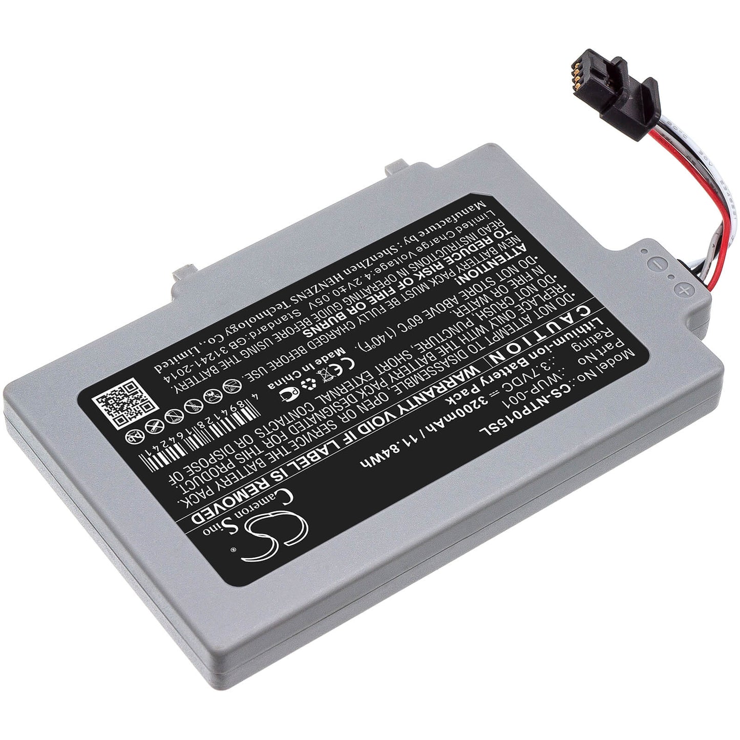 3.7V, 3200mAh, Li-ion Battery fits Nintendo, Wii U Gamepad Wup-001, 11.84Wh