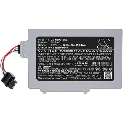 3.7V, 3200mAh, Li-ion Battery fits Nintendo, Wii U Gamepad Wup-001, 11.84Wh