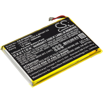 3.8V, 3200mAh, Li-Polymer Battery fits Nintendo, Hdh-001, Hdh-002, 12.16Wh