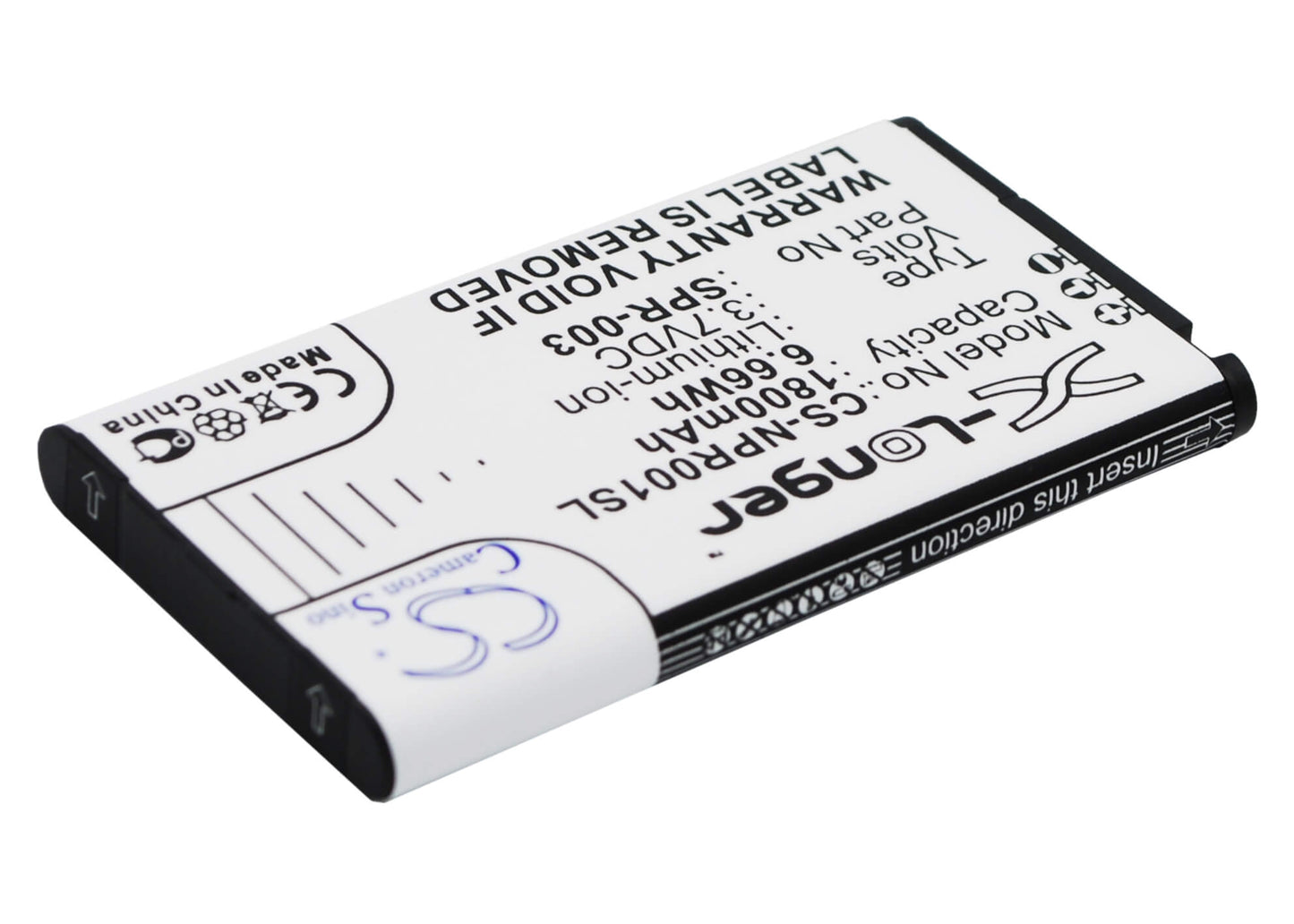 3.7V, 1800mAh, Li-ion Battery fits Nintendo, 3dsll, Ds Xl 2015, 6.66Wh