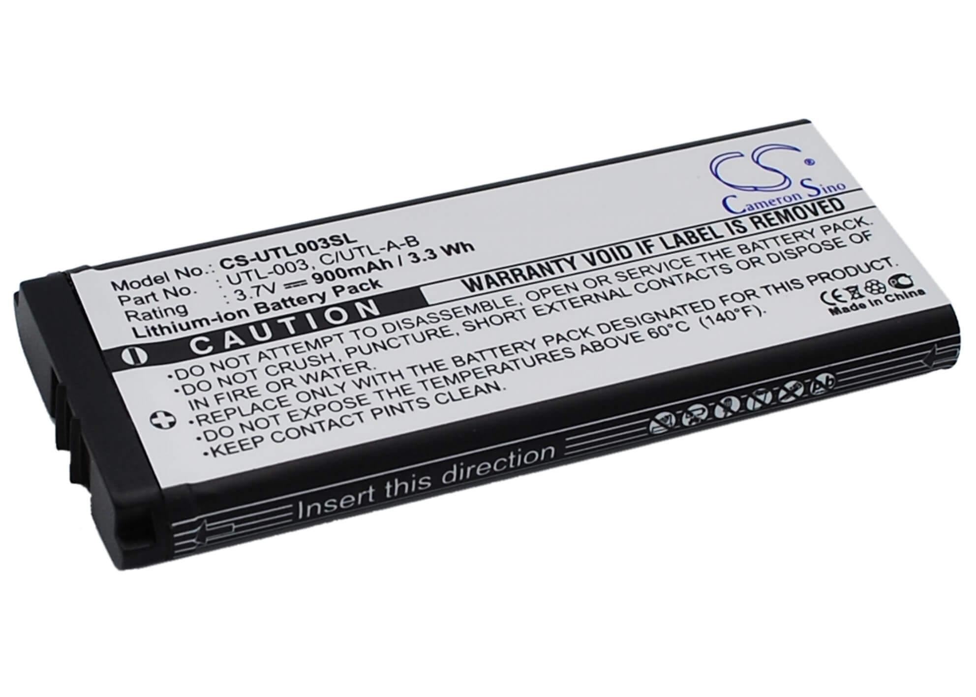 3.7V, 900mAh, Li-ion Battery fits Nintendo, Ds Xl, Dsi Ll, 3.33Wh