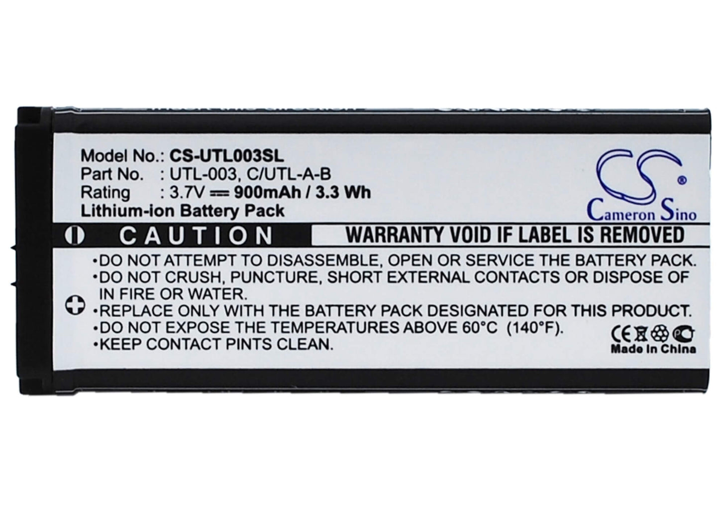 3.7V, 900mAh, Li-ion Battery fits Nintendo, Ds Xl, Dsi Ll, 3.33Wh