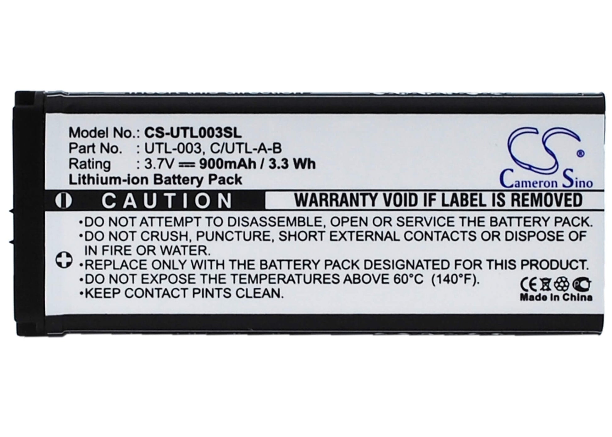 3.7V, 900mAh, Li-ion Battery fits Nintendo, Ds Xl, Dsi Ll, 3.33Wh