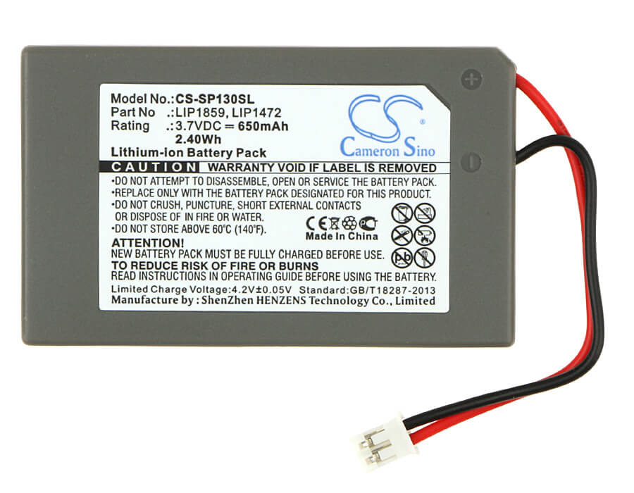 3.7V, 650mAh, Li-ion Battery fits Sony, Cechzc1e, Cechzc1h, 2.405Wh