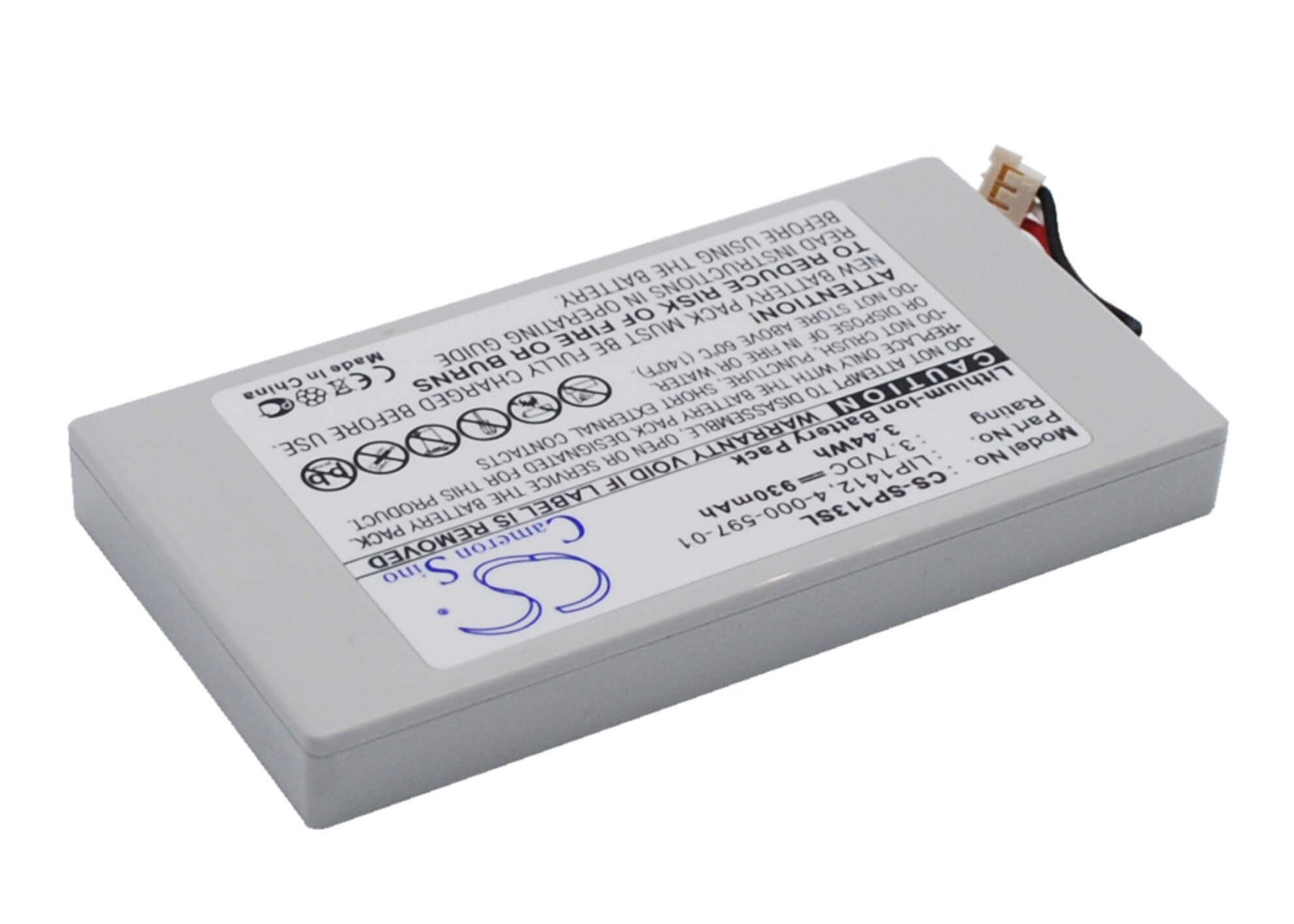 3.7V, 930mAh, Li-ion Battery fits Sony, Psp Go, Psp-n100, 3.441Wh