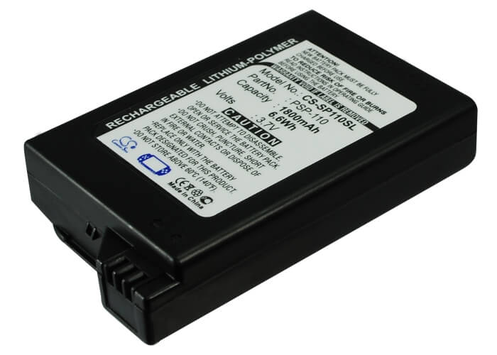 3.7V, 1800mAh, Li-ion Battery fits Sony, Psp-1000, Psp-1000g1, 6.66Wh