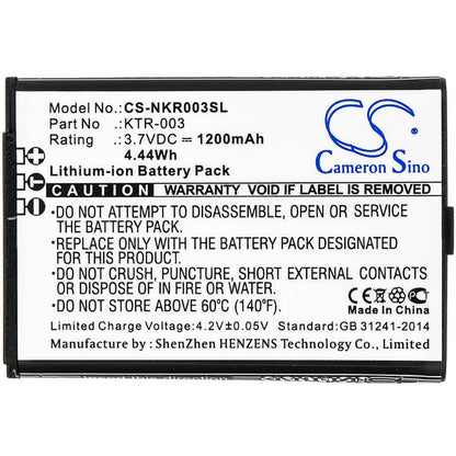 3.7V, 1200mAh, Li-ion Battery fits Nintendo, Mwh710a01, New 3ds, 4.44Wh