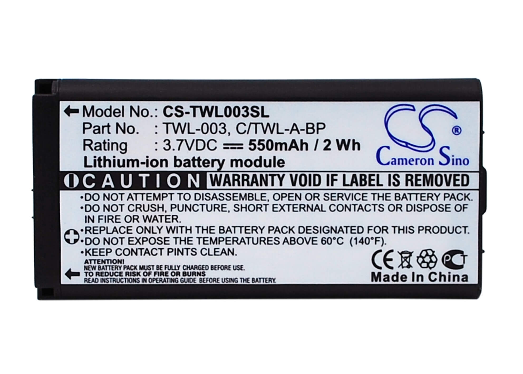 3.7V, 550mAh, Li-Polymer Battery fits Nintendo, Dsi, Ndsi, 2.035Wh