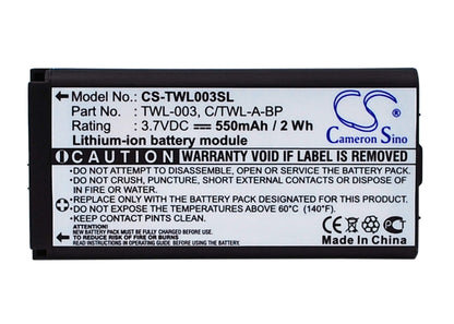 3.7V, 550mAh, Li-Polymer Battery fits Nintendo, Dsi, Ndsi, 2.035Wh