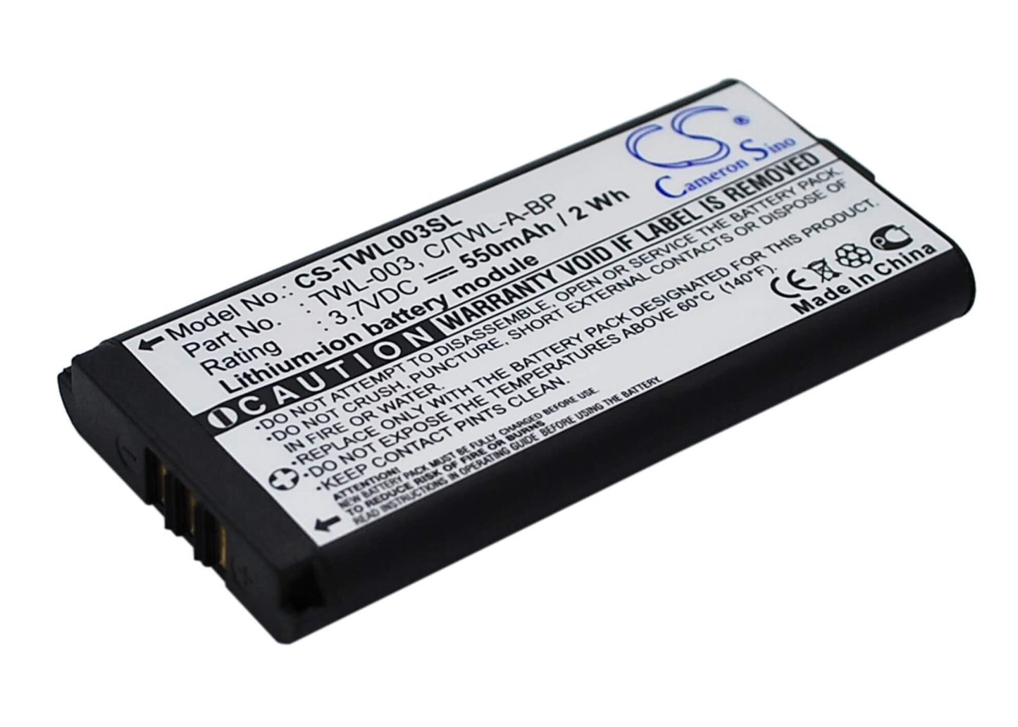 3.7V, 550mAh, Li-Polymer Battery fits Nintendo, Dsi, Ndsi, 2.035Wh
