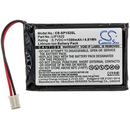 3.7V, 1300mAh, Li-ion Battery fits Sony, Cuh-zct1e, Cuh-zct1h, 4.81Wh