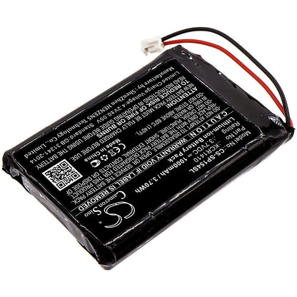 3.7V, 1000mAh, Li-ion Battery fits Sony, Cuh-zct2, Cuh-zct2e, 3.7Wh