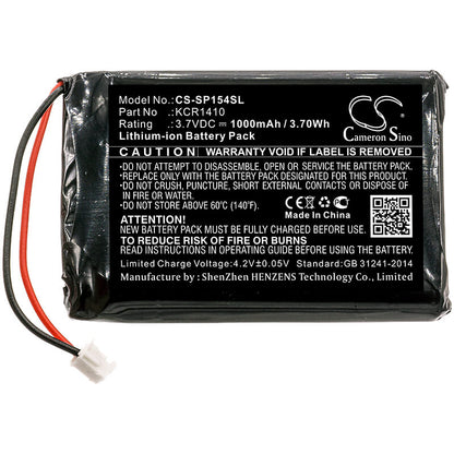 3.7V, 1000mAh, Li-ion Battery fits Sony, Cuh-zct2, Cuh-zct2e, 3.7Wh