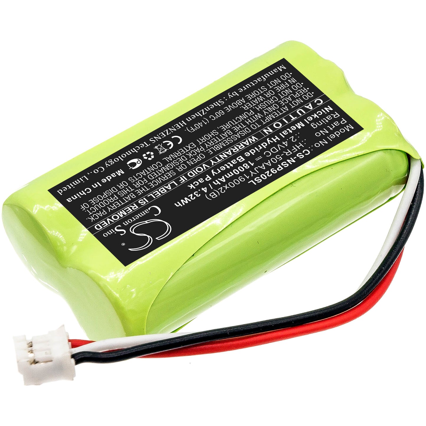 2.4V, 1800mAh, Ni-MH Battery fits Nvidia, P2920, Shield Game Controller, 4.32Wh