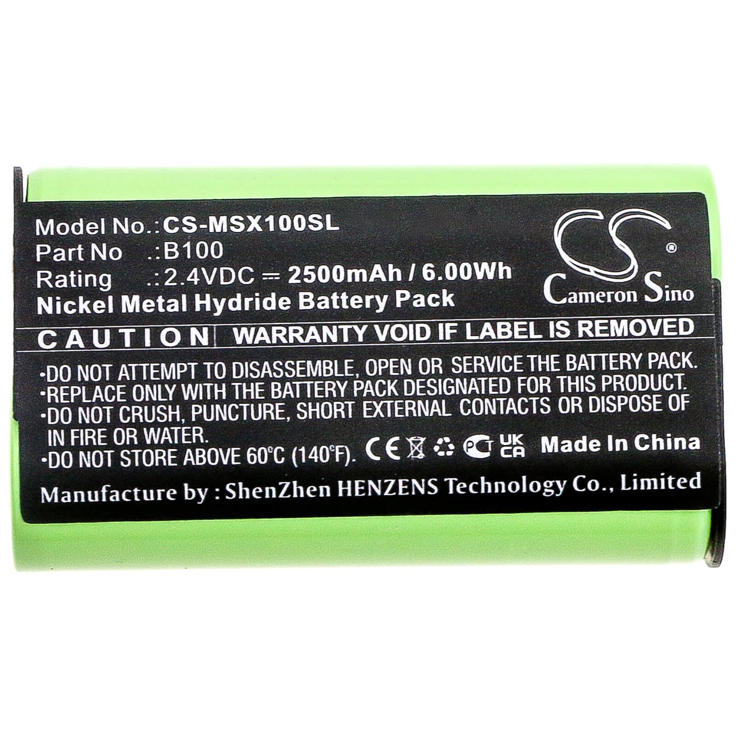 2.4V, 2500mAh, Ni-MH Battery fits Microsoft, Xbox One Elite Wireless Contro, Xbox One S Wireless Controller, 6Wh