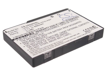 3.7V, 850mAh, Li-ion Battery fits Nintendo, Ds, Ds Lite, 3.145Wh