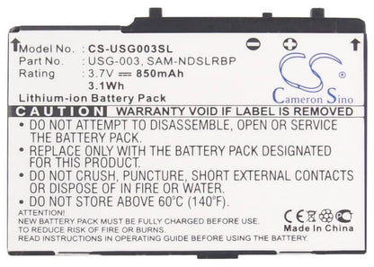 3.7V, 850mAh, Li-ion Battery fits Nintendo, Ds, Ds Lite, 3.145Wh