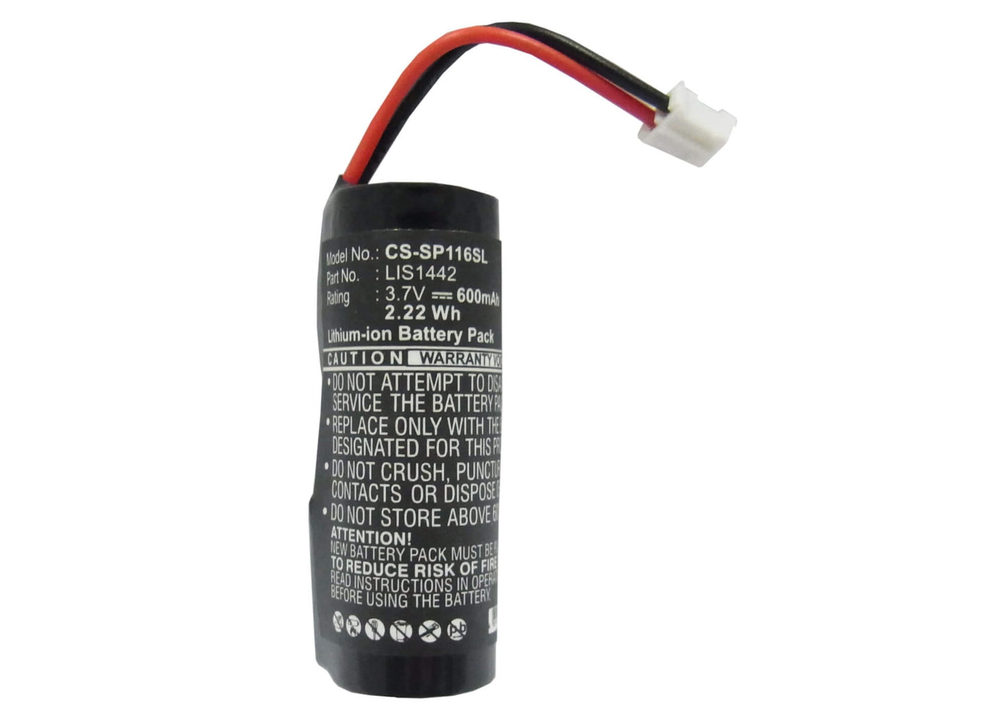 3.7V, 600mAh, Li-ion Battery fits Sony, Cech-zcs1e, Cech-zcs1h, 2.22Wh