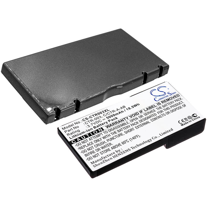 3.7V, 5000mAh, Li-ion Battery fits Nintendo, 3ds, Ctr-001, 18.5Wh