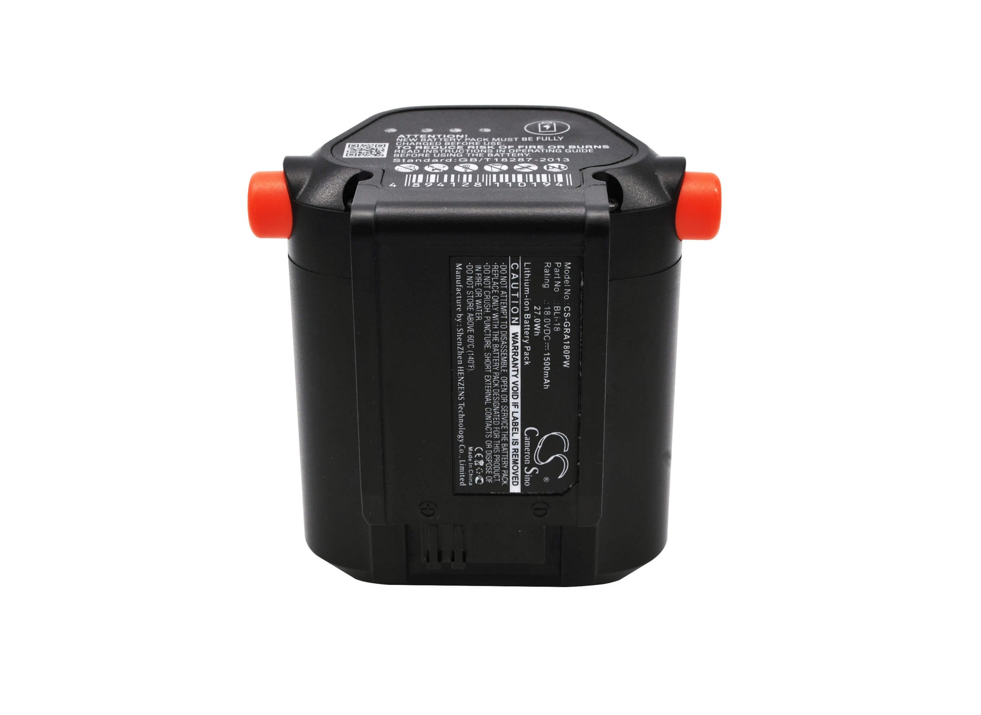 18.0V, 1500mAh, Li-ion Battery fits Gardena, 881, 8866, 27Wh