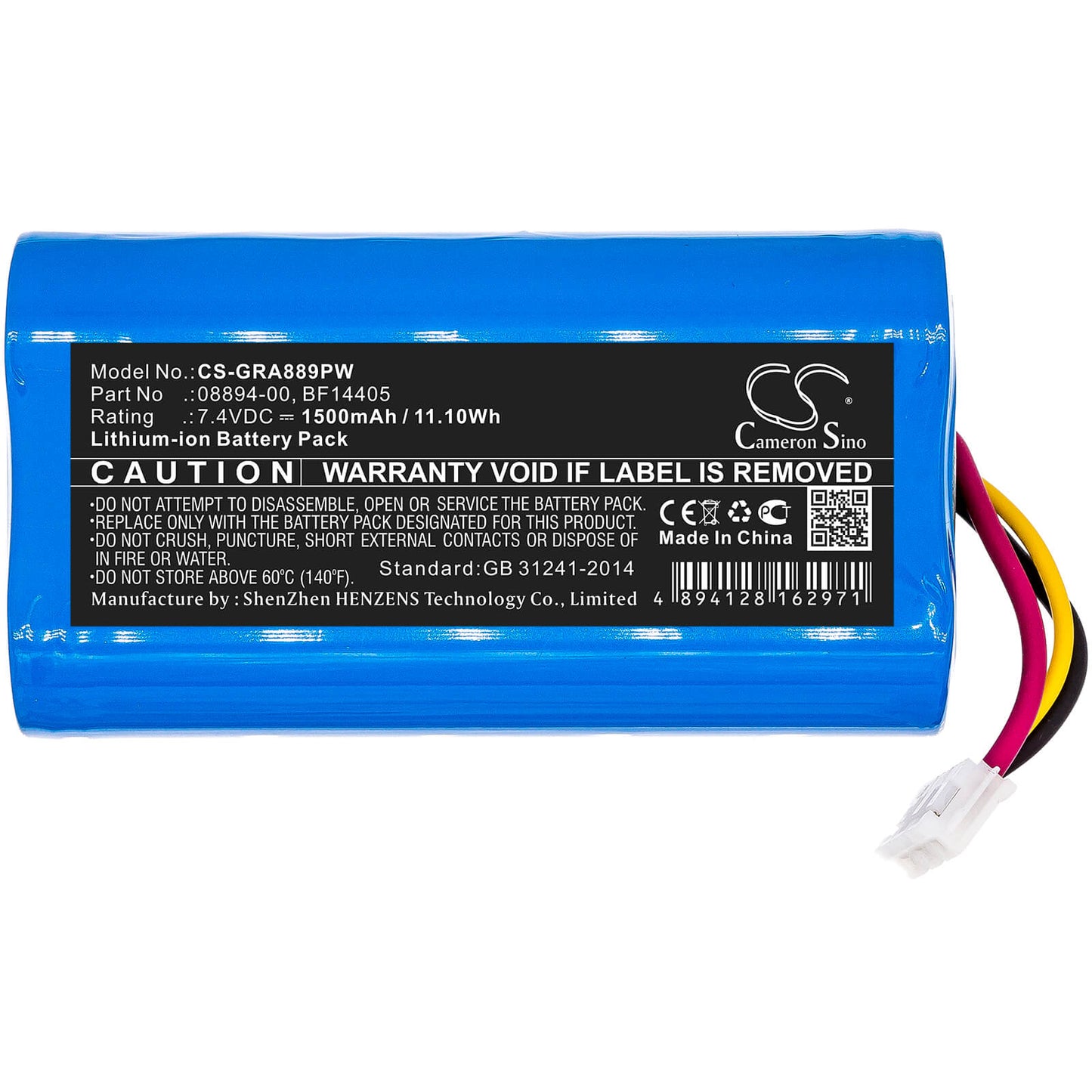 7.4V, 1500mAh, Li-ion Battery fits Gardena, Comfortcut 8893, Comfortcut 8895, 11.1Wh