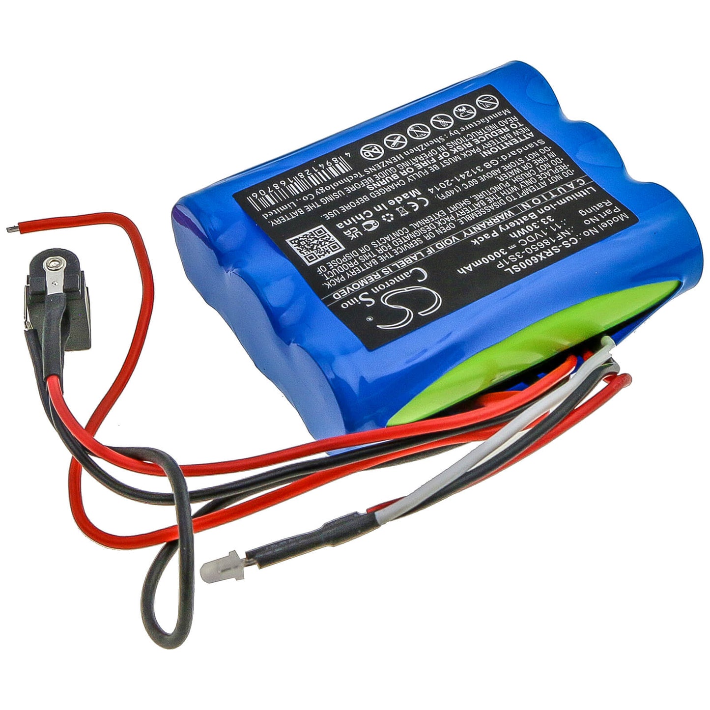 11.1V, 3000mAh, Li-ion Battery fits Sherpa, Sx-lis06b, 33.3Wh