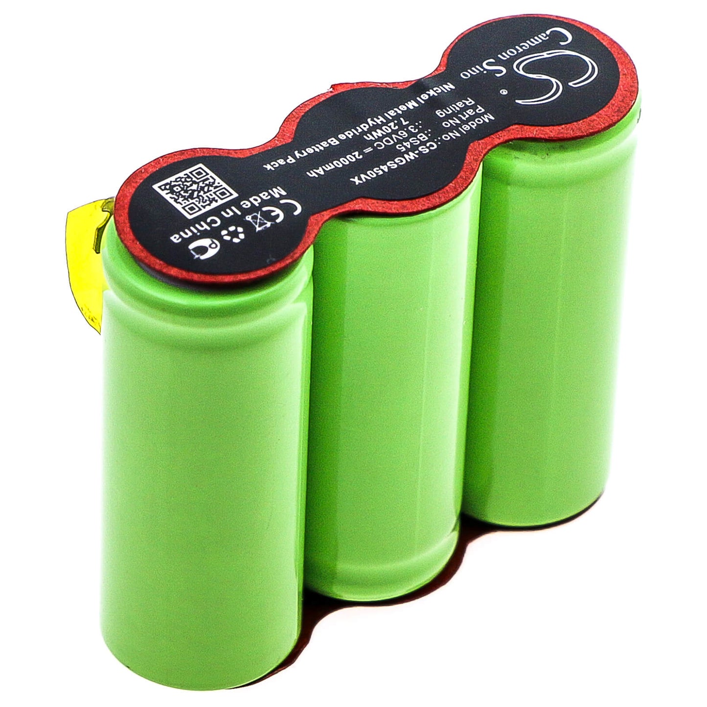 3.6V, 2000mAh, Ni-MH Battery fits Wolf Garten, Grass Shears Accu 45 Serie B-d, Rasenschere, 7.2Wh