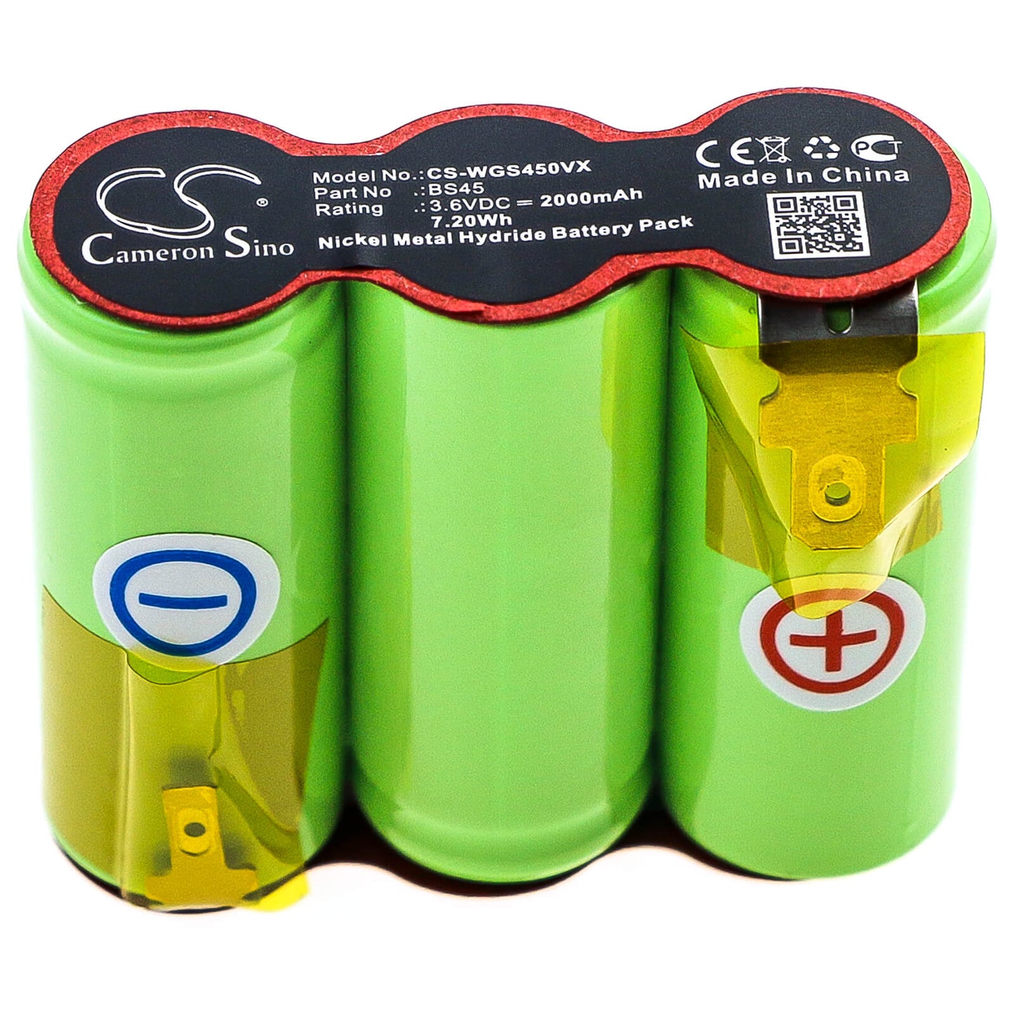3.6V, 2000mAh, Ni-MH Battery fits Wolf Garten, Grass Shears Accu 45 Serie B-d, Rasenschere, 7.2Wh