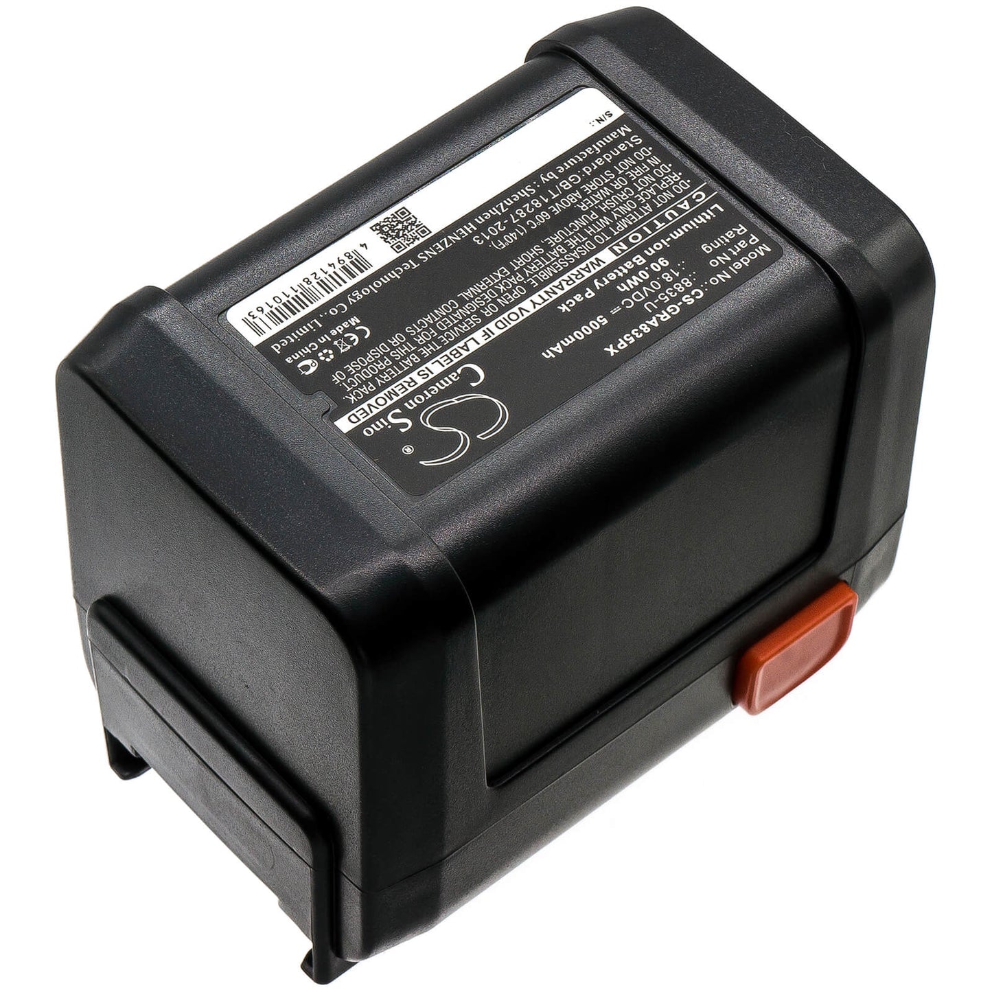 18.0V, 5000mAh, Li-ion Battery fits Gardena, 48-li, 8840, 90Wh