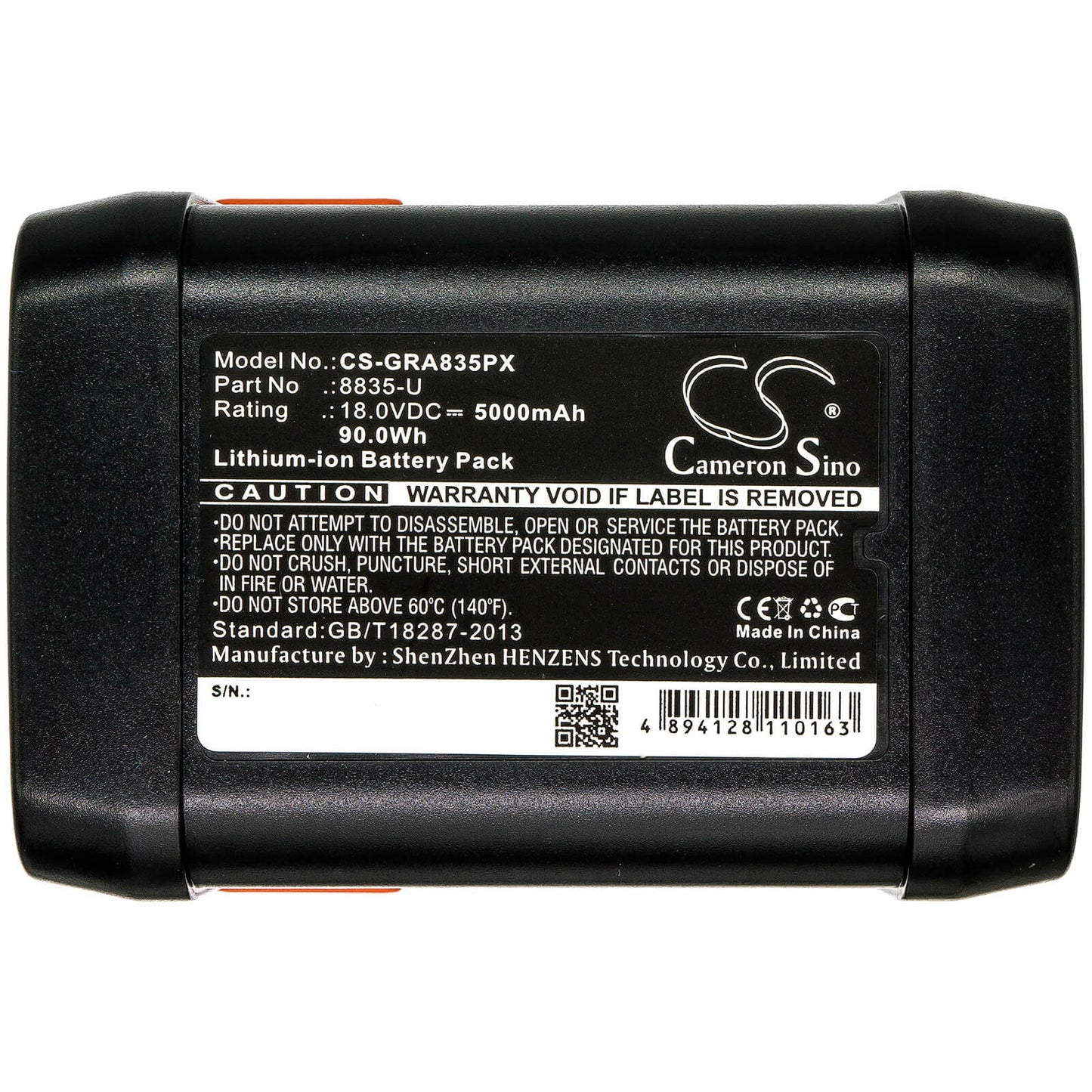 18.0V, 5000mAh, Li-ion Battery fits Gardena, 48-li, 8840, 90Wh