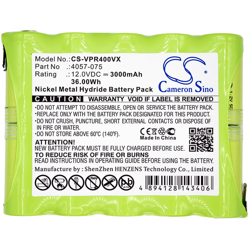 12.0V, 3000mAh, Ni-MH Battery fits Wolf Garten, 4057-075, 40er Bai, 36Wh