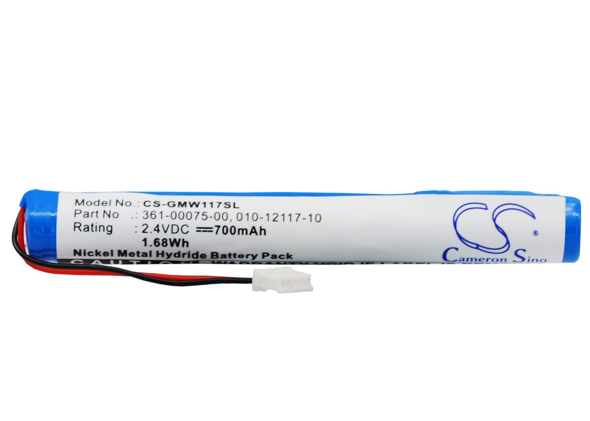 2.4V, 700mAh, Ni-MH Battery fits Garmin, 010-01248-00, Gwind Wireless, 1.68Wh