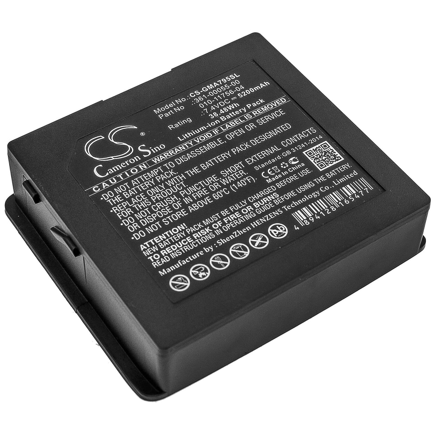 7.4V, 5200mAh, Li-ion Battery fits Garmin, Aera 795, Aera 796, 38.48Wh